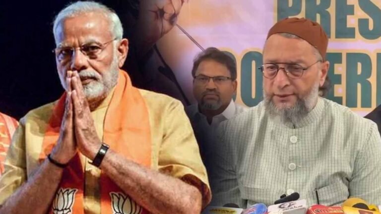 Prime Minister Narendra Modi at a public event, representing BJP government in political news.