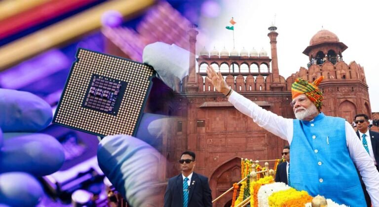 Indian engineers working inside a semiconductor chip factory