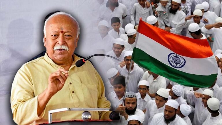 Mohan Bhagwat speaking at RSS centenary event