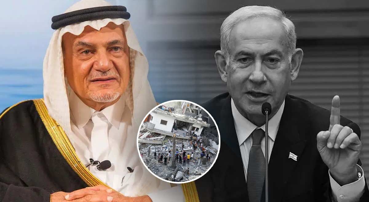 Prince Turki al-Faisal speaking during interview with CNN’s Christiane Amanpour