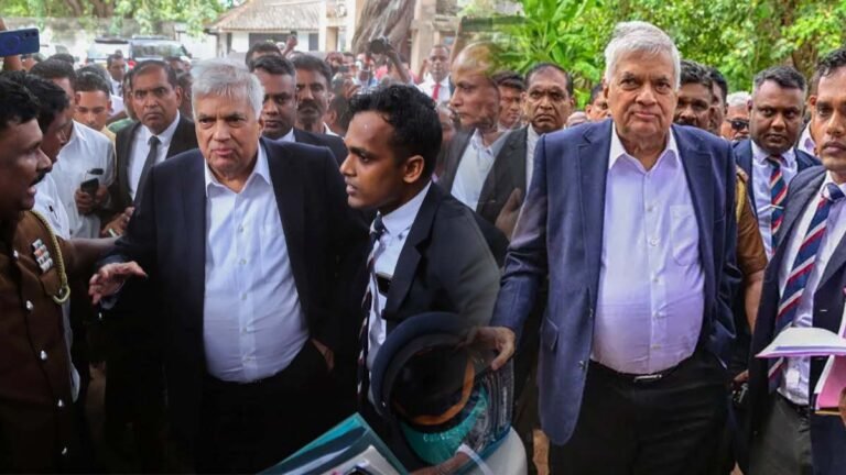 Ranil Wickremesinghe, former President of Sri Lanka, under arrest