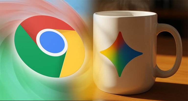 Google Chrome with Gemini AI features enhancing browsing and security
