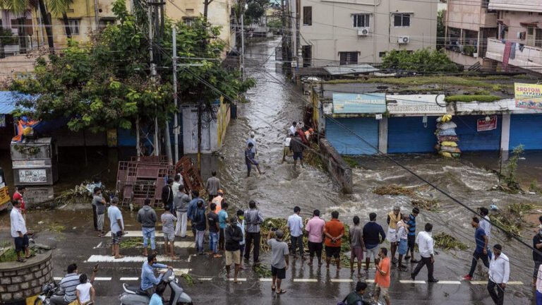 Thunderclouds over Hyderabad city as IMD issues rainfall and storm alert