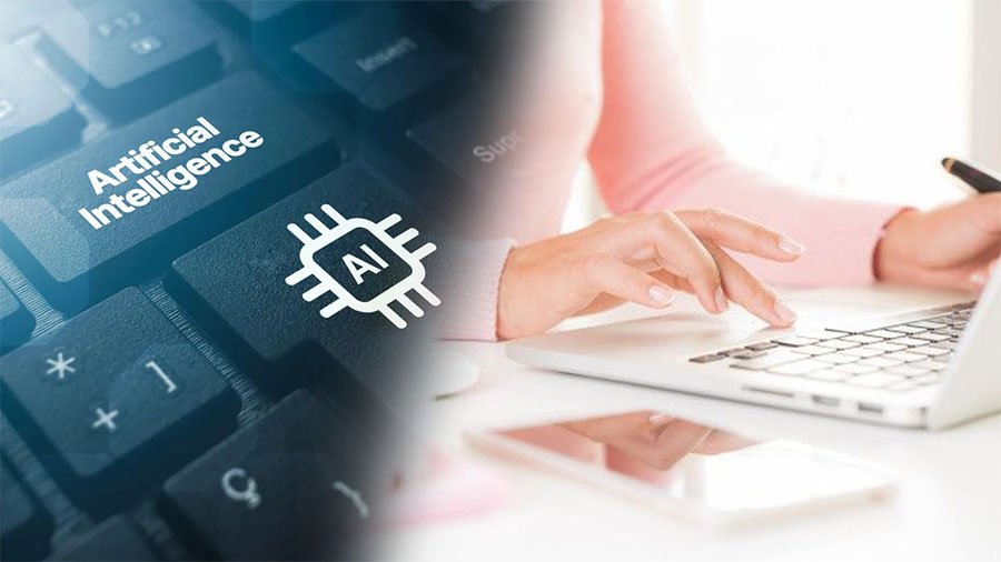 Conceptual image showing artificial intelligence integration with business workflow