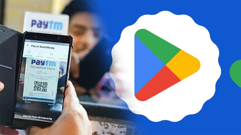 Mobile phone screen displaying Paytm app with UPI payment interface