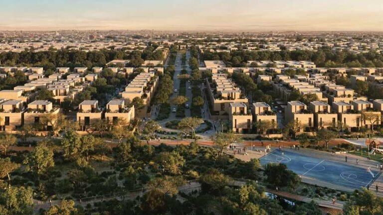 Riyadh city skyline as Saudi Arabia announces a five-year rent freeze for housing and commercial properties.