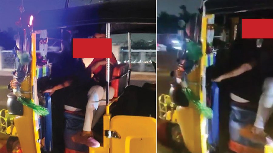 Hyderabad police trace a juvenile auto driver after a viral video showed him driving with a girl on his lap near Nalgonda Crossroads.