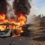 Family members and officials in Madinah preparing for the burial of 45 Hyderabad Umrah pilgrims after the tragic bus accident.