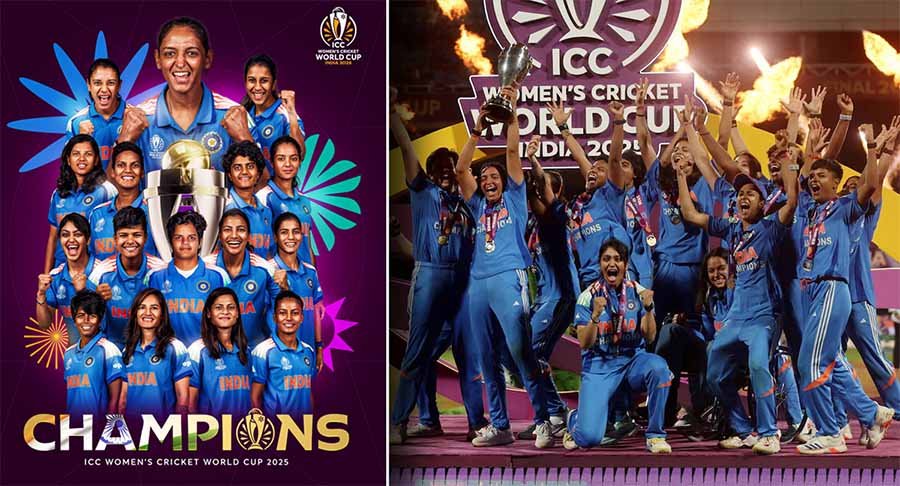 Shafali Verma celebrates after leading India to their first Women’s World Cup title in a historic final vs South Africa.