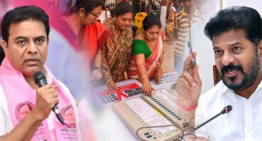 Congress workers campaign in Jubilee Hills, highlighting ongoing civic development projects ahead of the bypoll.