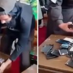 Taliban officials in Afghanistan reportedly destroying smartphones after a new ban on smartphone use among government officials and members.
