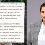 Sania Mirza supports students' protest and calls for peaceful education reforms.