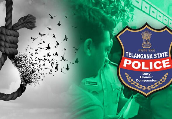 Police investigate the death of a constable in Hyderabad's Moosarambagh area.